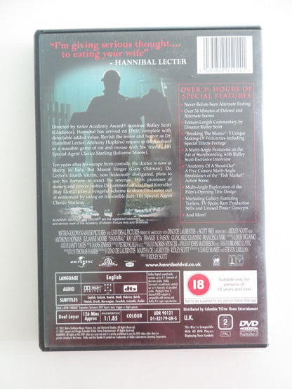 HANNIBAL - DELECTABLE 2 DISC DVD (DVD) ANTHONY HOPKINS MOORE 2001 REGION 2 Movie posters