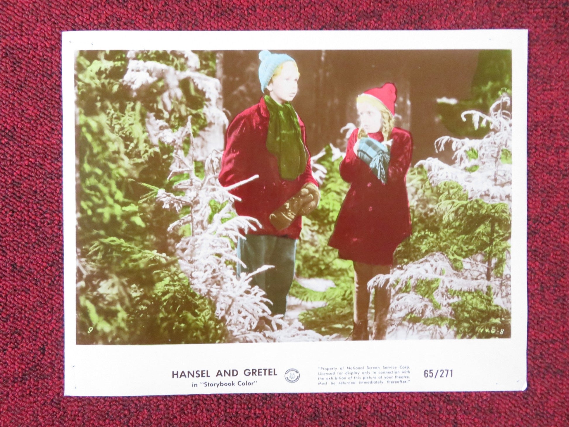 HANSEL AND GRETEL - A LOBBY CARD JURGEN MICKSCH MAREN BIELENBERG 1965 Rendezvous Cinema Movie posters