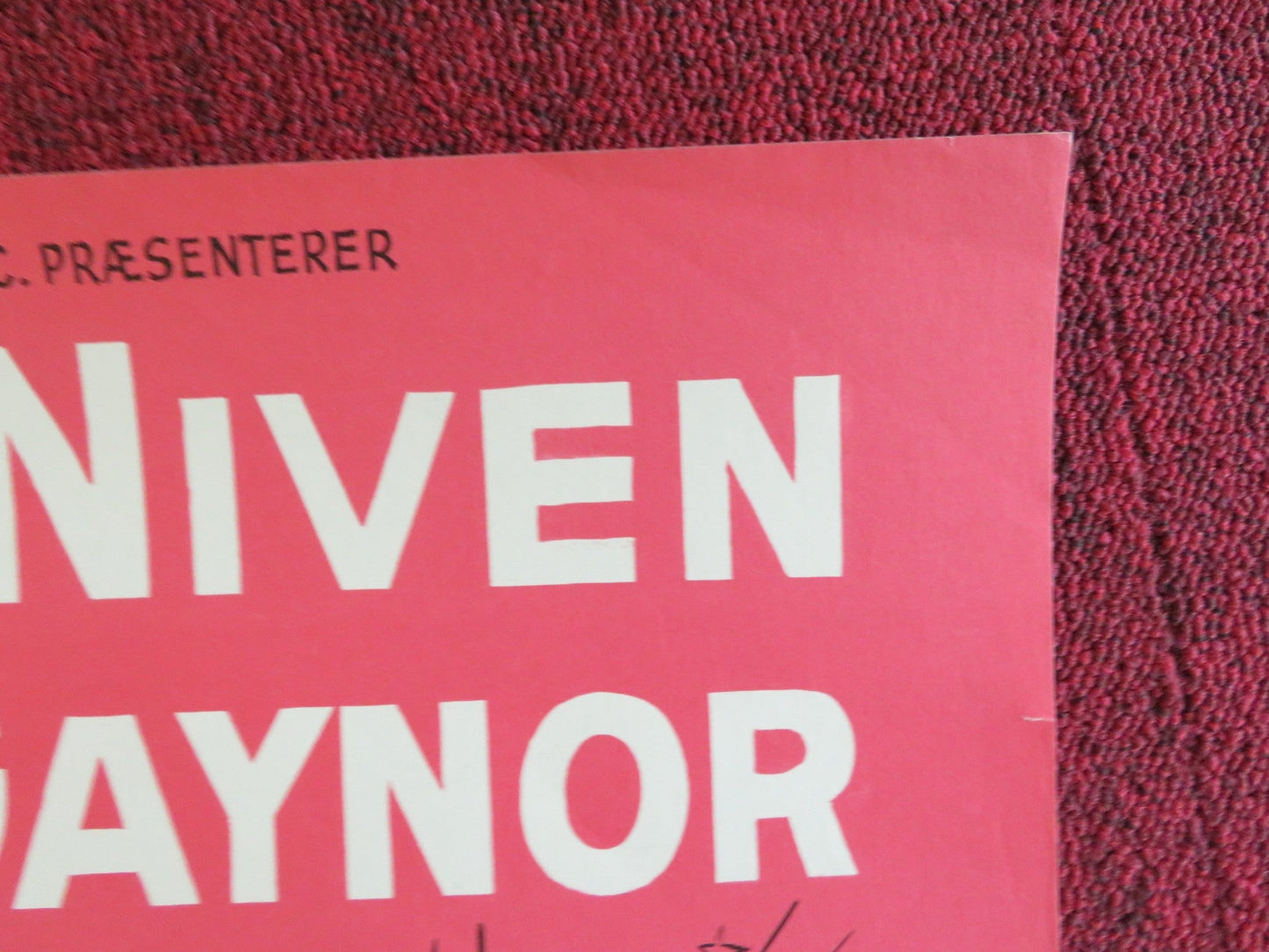 HAPPY ANNIVERSARY DANISH POSTER ROLLED DAVID NIVEN MITZI GAYNOR 1960 Rendezvous Cinema Movie posters