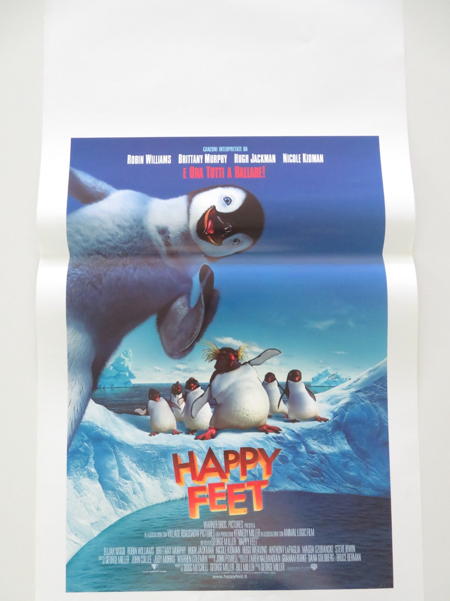Happy Feet ITALIAN LOCANDINA POSTER Robin Williams Elijah Wood 2006 Movie posters