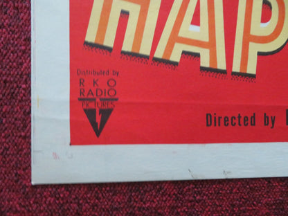 HAPPY GO LOVELY FOLDED US ONE SHEET POSTER DAVID NIVEN VERA - ELLEN 1951 Movie posters