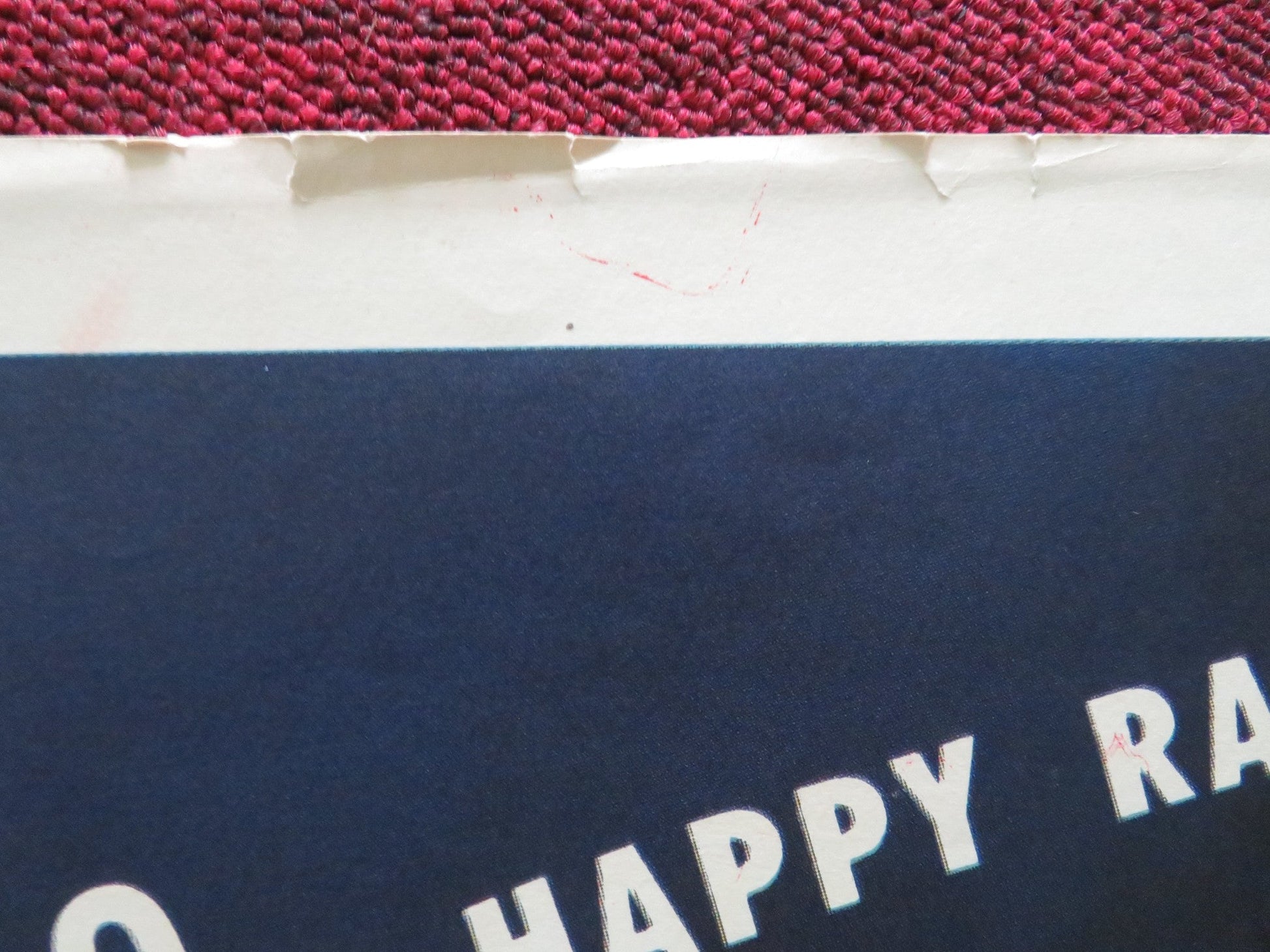 HAPPY GO LOVELY FOLDED US ONE SHEET POSTER DAVID NIVEN VERA - ELLEN 1951 Movie posters