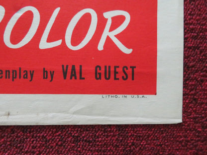 HAPPY GO LOVELY FOLDED US ONE SHEET POSTER DAVID NIVEN VERA - ELLEN 1951 Movie posters