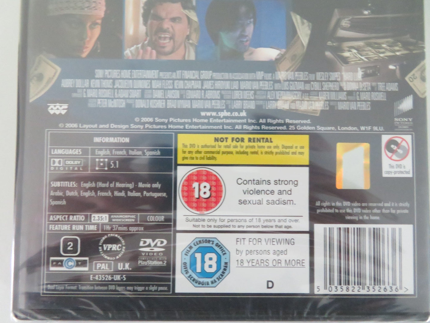 HARD LUCK (DVD) WESLEY SNIPES CYBIL SHEPHERD 2006 REGION 2 Movie posters