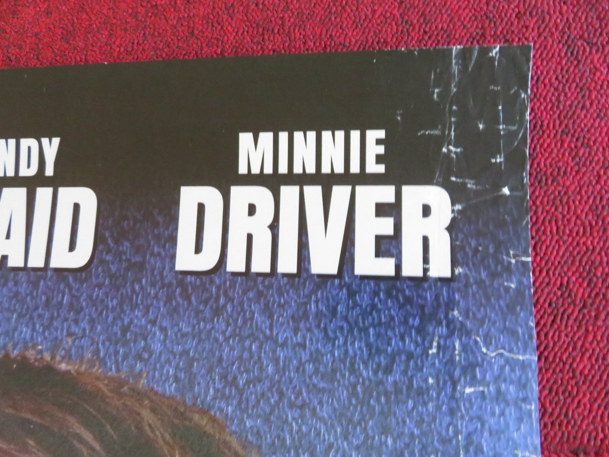 HARD RAIN VHS VIDEO POSTER ROLLED CHRISTIAN SLATER MORGAN FREEMAN 1998 Rendezvous Cinema Movie posters