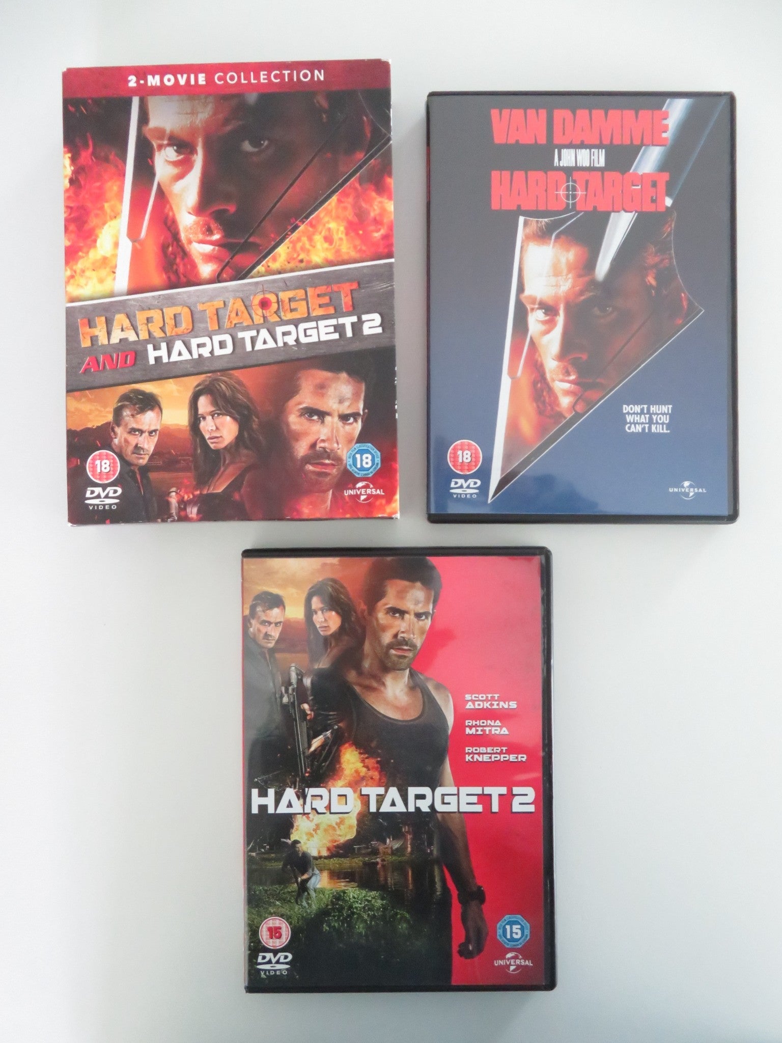 Hard Target and Hard Target 2 (DVD BoxSet) Jean - Claude Van Damme 1993 Region 2,4 Movie posters