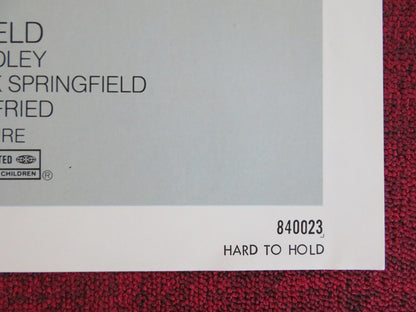 HARD TO HOLD FOLDED US ONE SHEET POSTER RICK SPRINGFIELD JANET EILBER 1984 Rendezvous Cinema Movie posters
