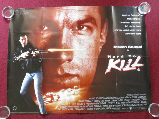 HARD TO KILL UK QUAD ROLLED POSTER STEVEN SEAGAL KELLY LEBROCK 1990 Rendezvous Cinema Movie posters