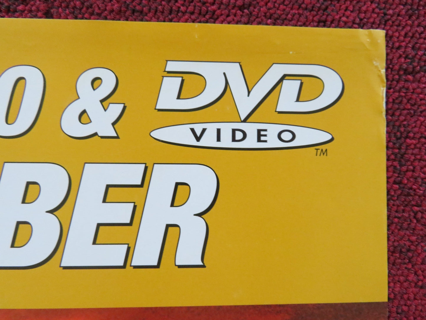 HARDBALL VHS & DVD VIDEO POSTER KEANU REEVES DIANE LANE 2001 Rendezvous Cinema Movie posters