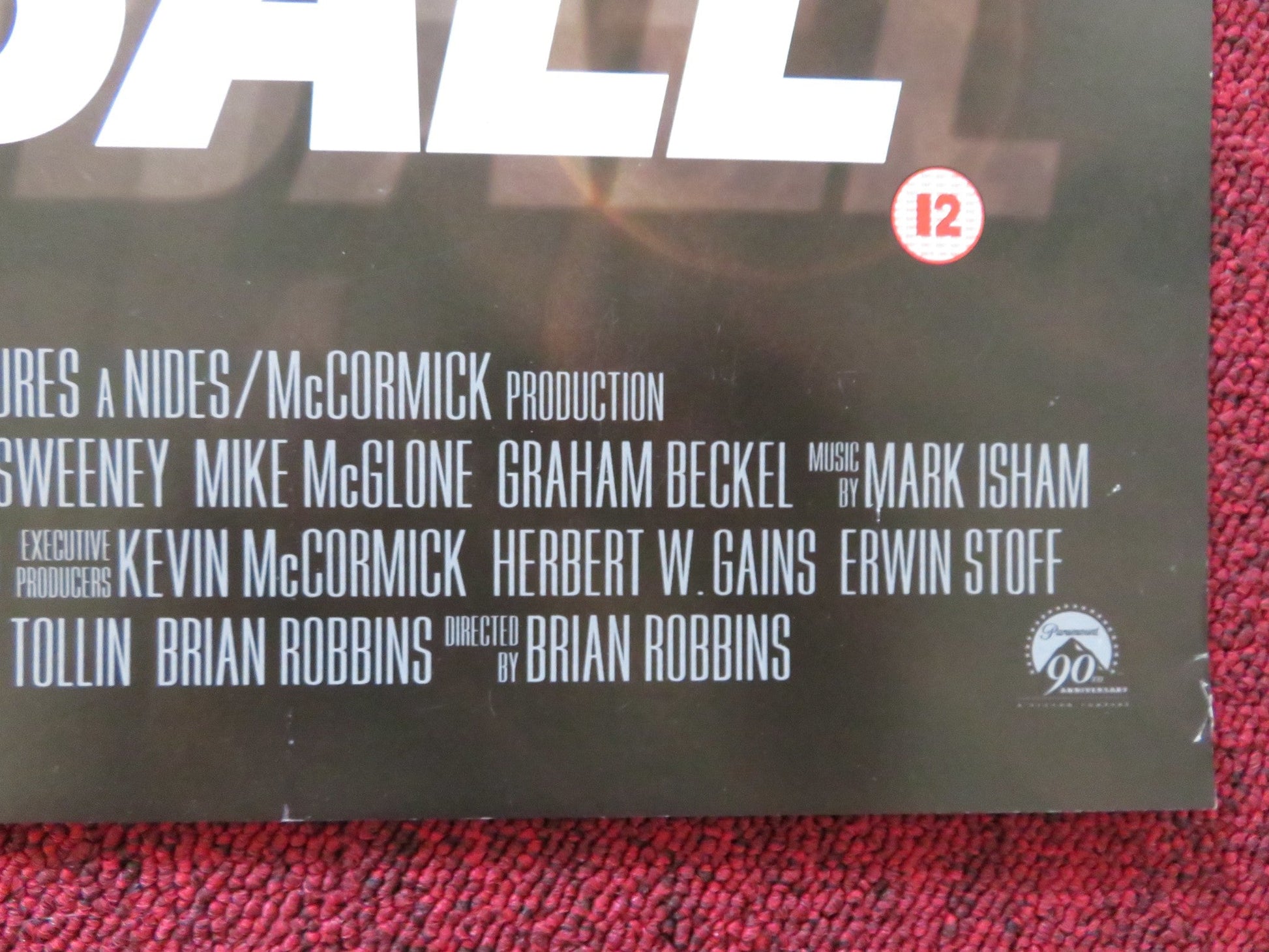 HARDBALL VHS & DVD VIDEO POSTER KEANU REEVES DIANE LANE 2001 Rendezvous Cinema Movie posters