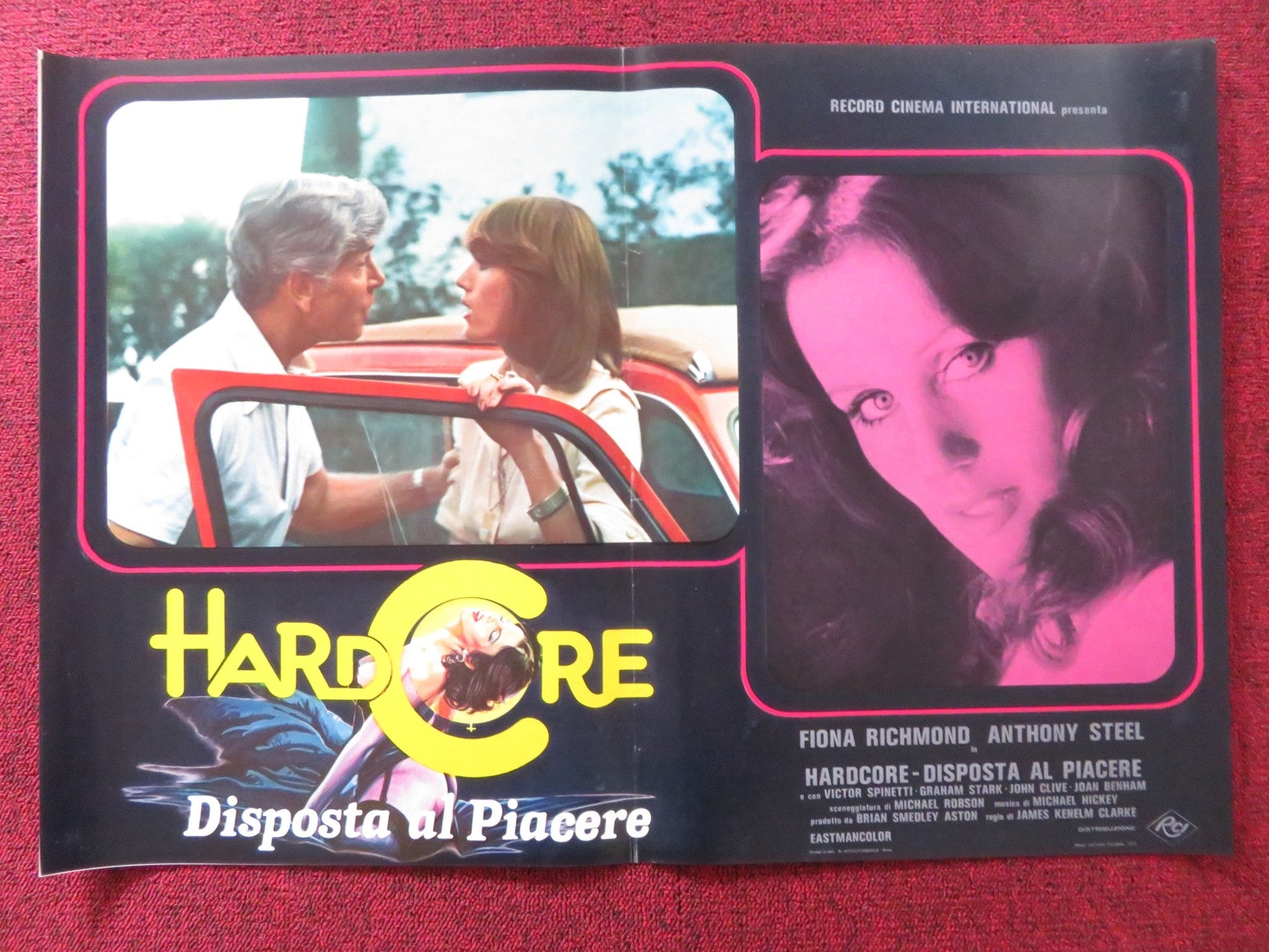 HARDCORE DISPOSTA AL PIACERE / FIONA - B ITALIAN FOTOBUSTA POSTER RICHMOND 1977 Rendezvous Cinema Movie posters