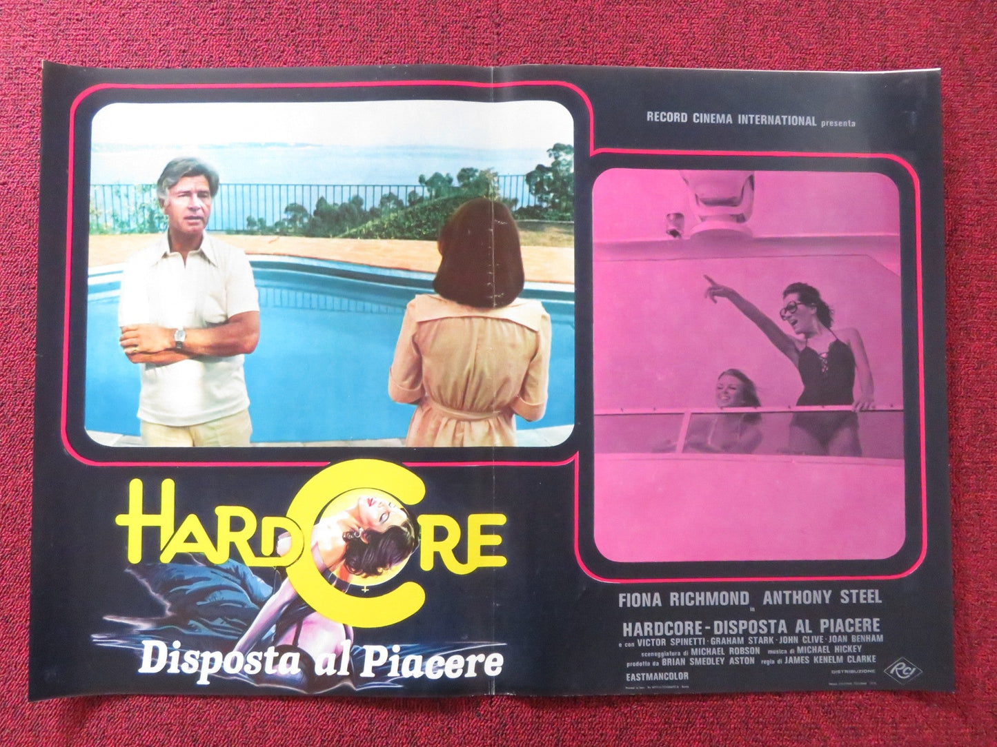 HARDCORE DISPOSTA AL PIACERE / FIONA - C ITALIAN FOTOBUSTA POSTER RICHMOND 1977 Rendezvous Cinema Movie posters
