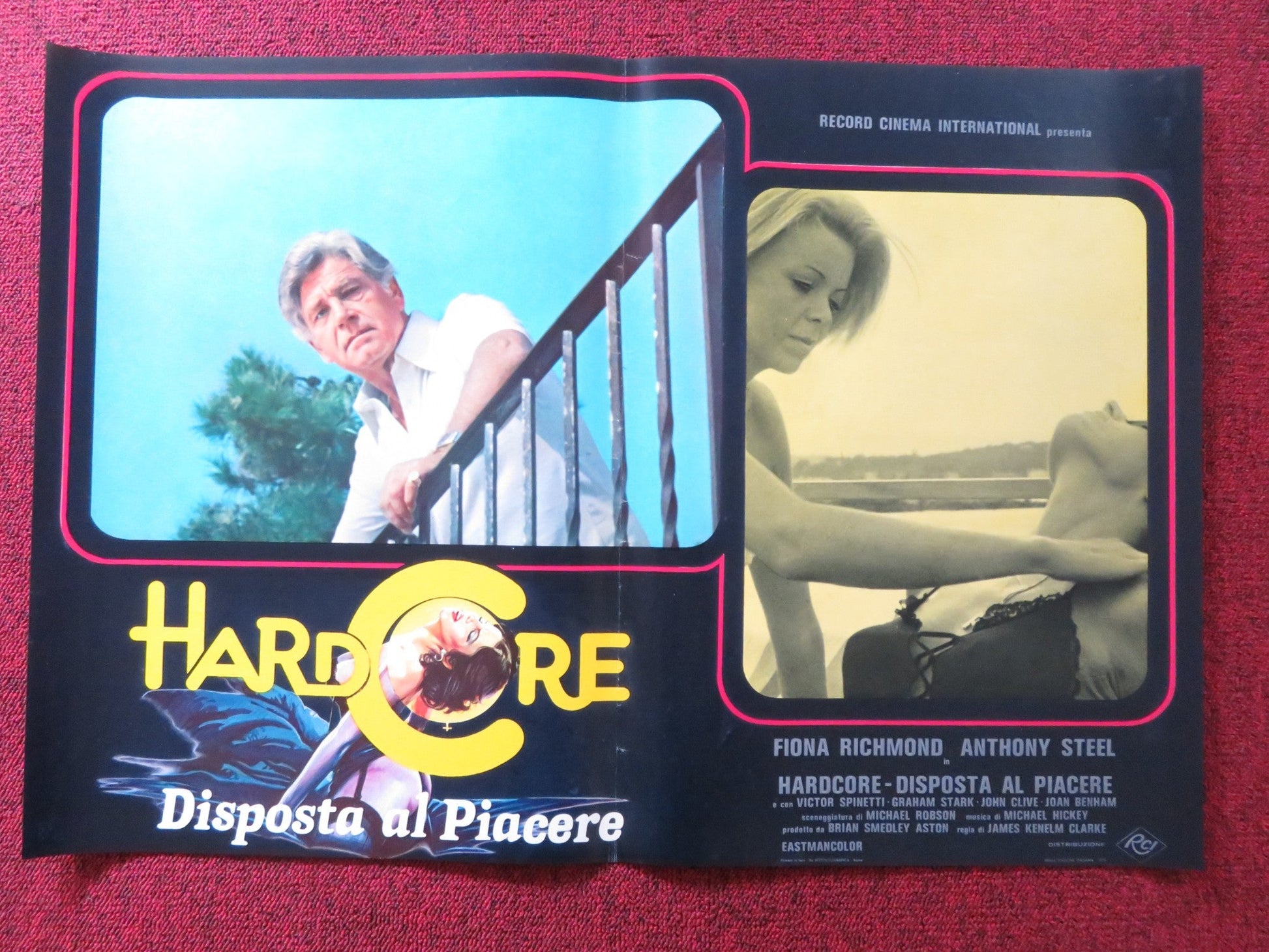 HARDCORE DISPOSTA AL PIACERE / FIONA - F ITALIAN FOTOBUSTA POSTER RICHMOND 1977 Rendezvous Cinema Movie posters