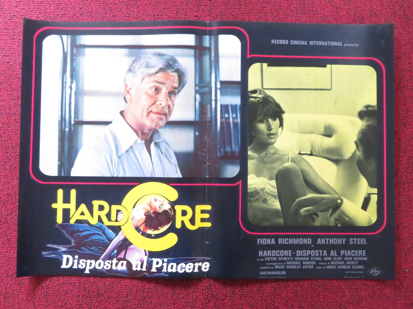 HARDCORE DISPOSTA AL PIACERE / FIONA - G ITALIAN FOTOBUSTA POSTER RICHMOND 1977 Rendezvous Cinema Movie posters