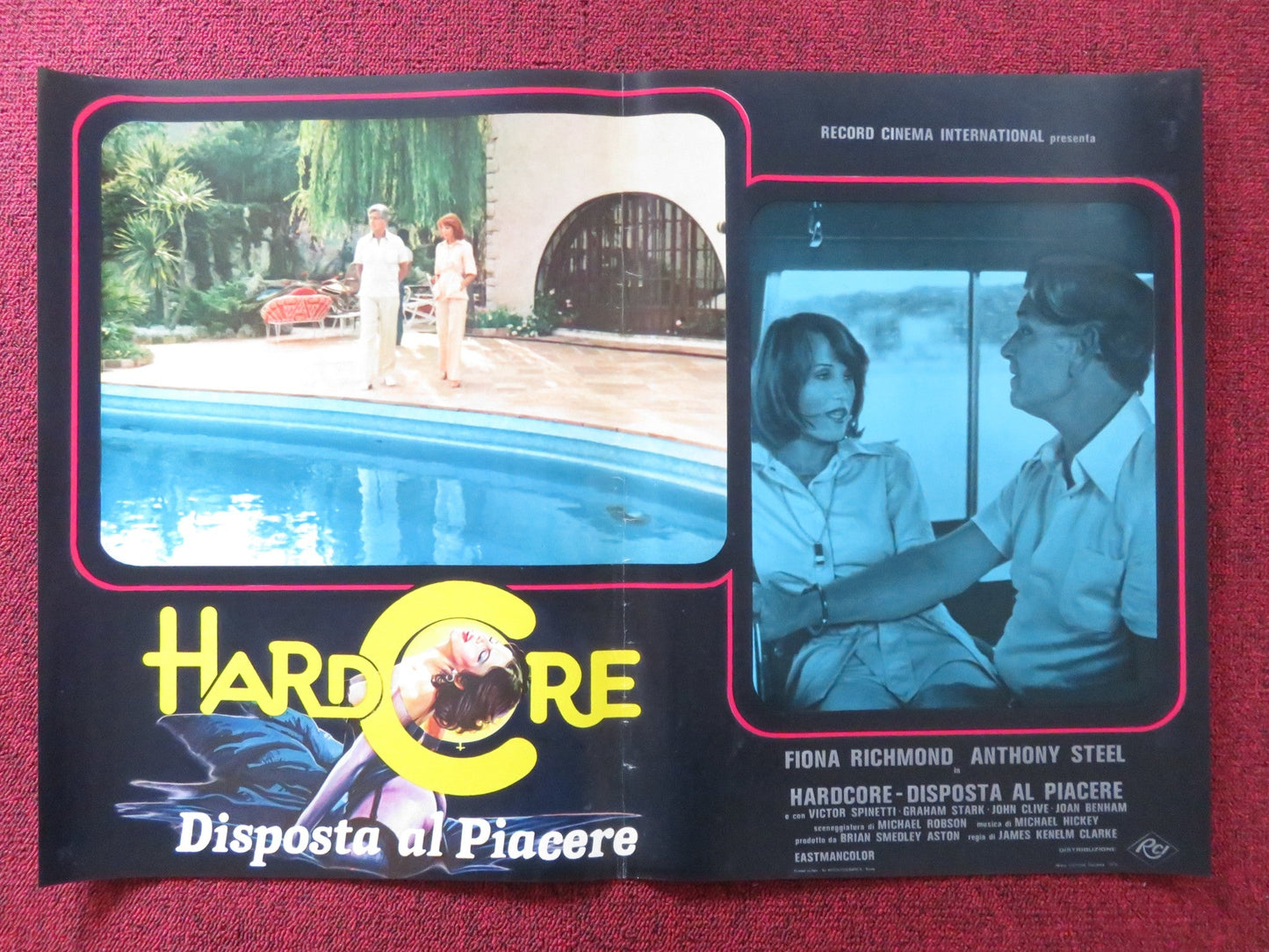 HARDCORE DISPOSTA AL PIACERE / FIONA - H ITALIAN FOTOBUSTA POSTER RICHMOND 1977 Rendezvous Cinema Movie posters