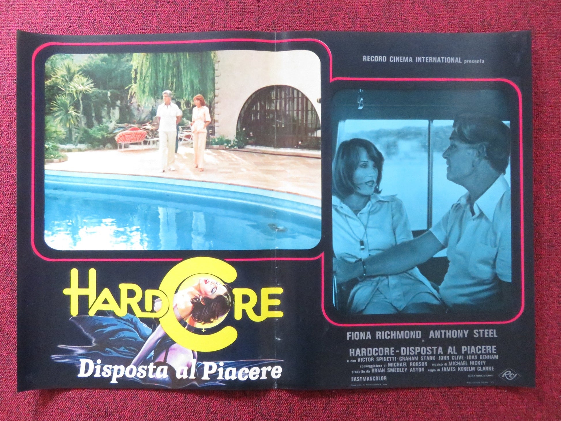 HARDCORE DISPOSTA AL PIACERE / FIONA - H ITALIAN FOTOBUSTA POSTER RICHMOND 1977 Rendezvous Cinema Movie posters