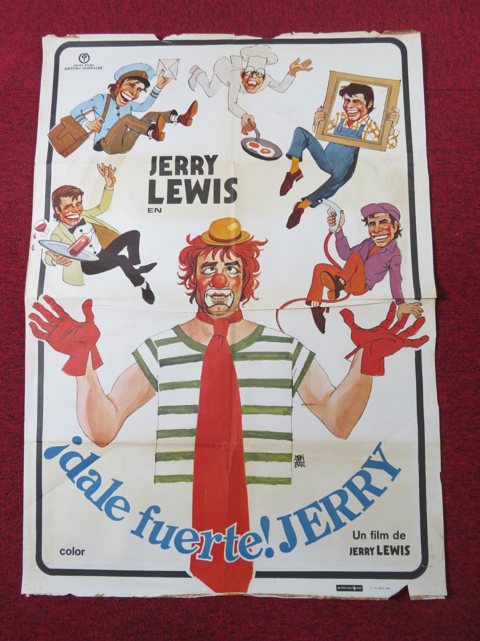 HARDLY WORKING SPANISH POSTER JERRY LEWIS SUSAN OLIVER 1980 Rendezvous Cinema Movie posters