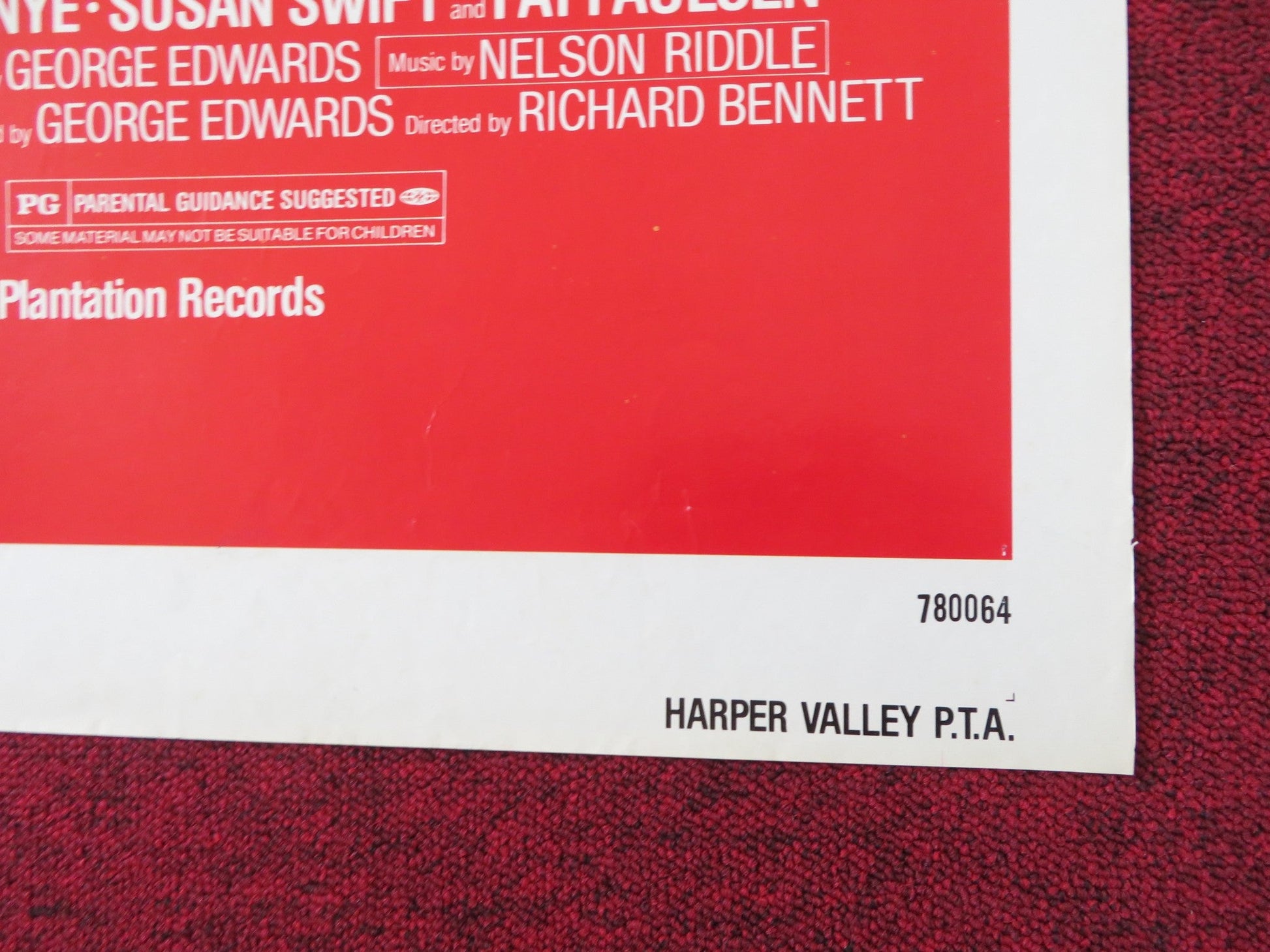 HARPER VALLEY P.T.A. FOLDED US ONE SHEET POSTER BARBARA EDEN RONNY COX 1978 Rendezvous Cinema Movie posters