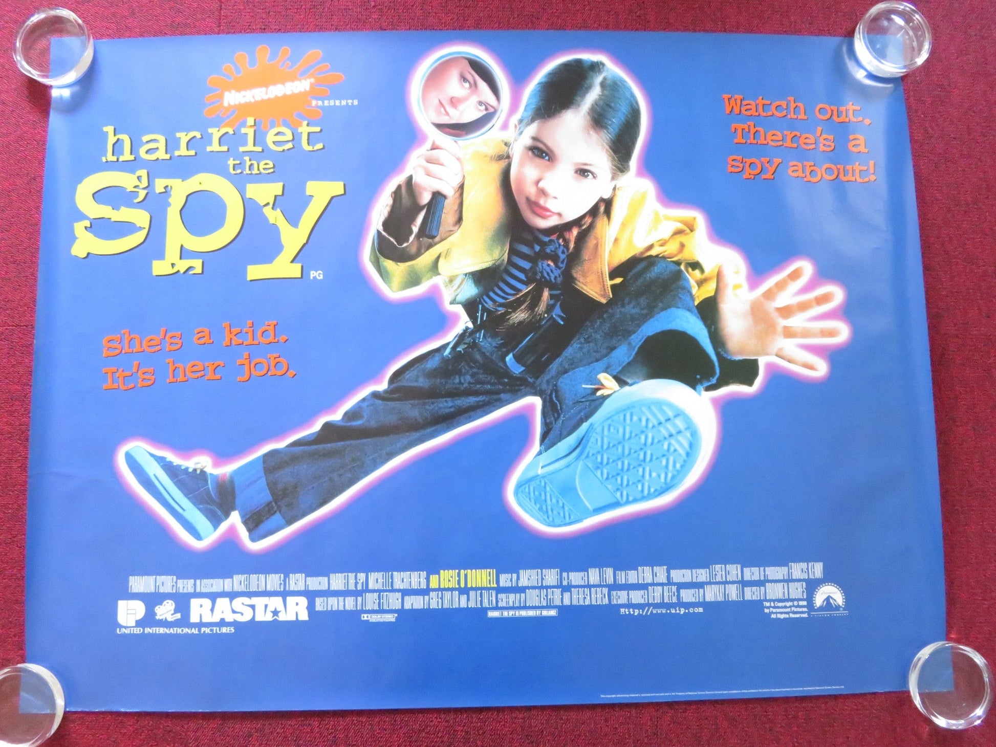 HARRIET THE SPY UK QUAD ROLLED POSTER MICHELLE TRACHTENBERG GREGORY SMITH 1996 Rendezvous Cinema Movie posters