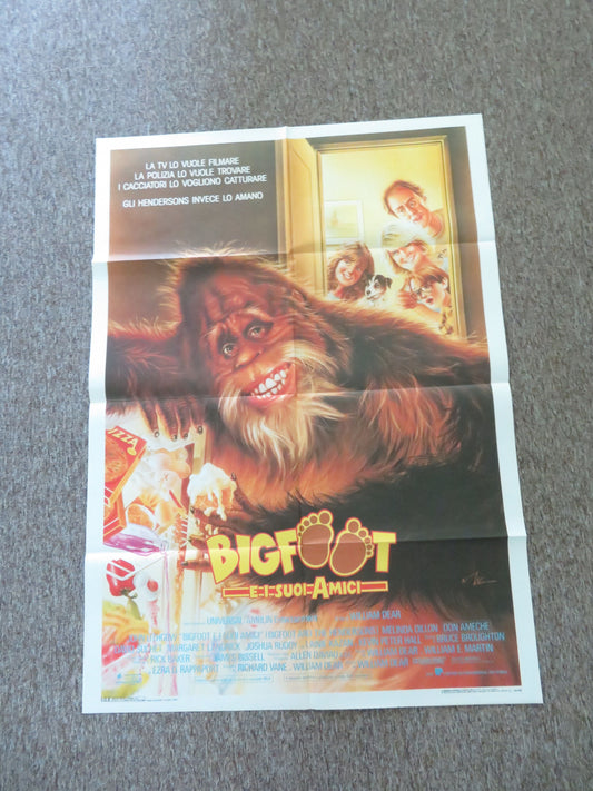 Harry and the Hendersons Italian 2 Foglio Poster John Lithgow M. Dillon 1988 Movie posters
