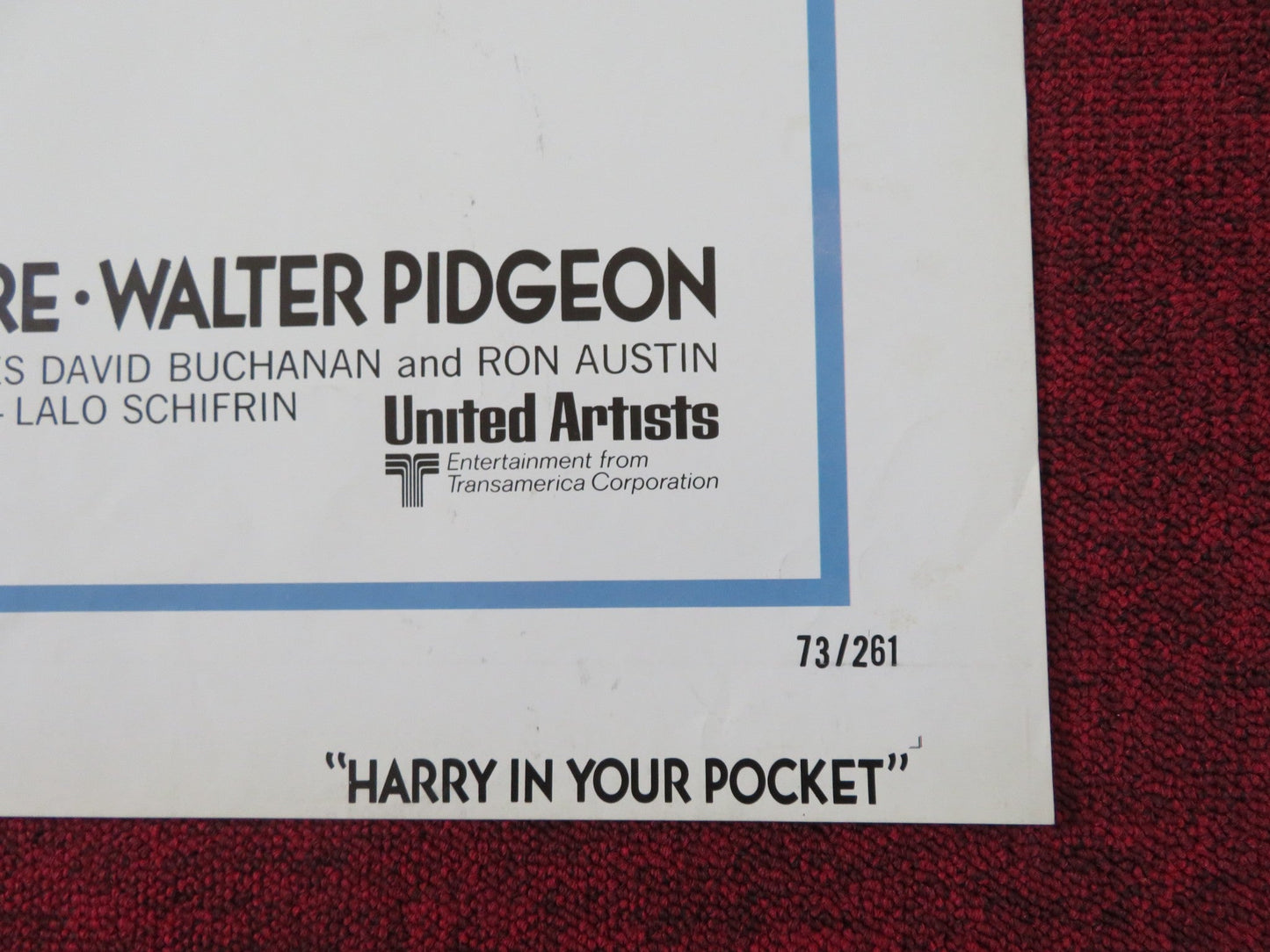 HARRY IN YOUR POCKET FOLDED US ONE SHEET POSTER JAMES COBURN M. SARRAZIN 1973 Rendezvous Cinema Movie posters