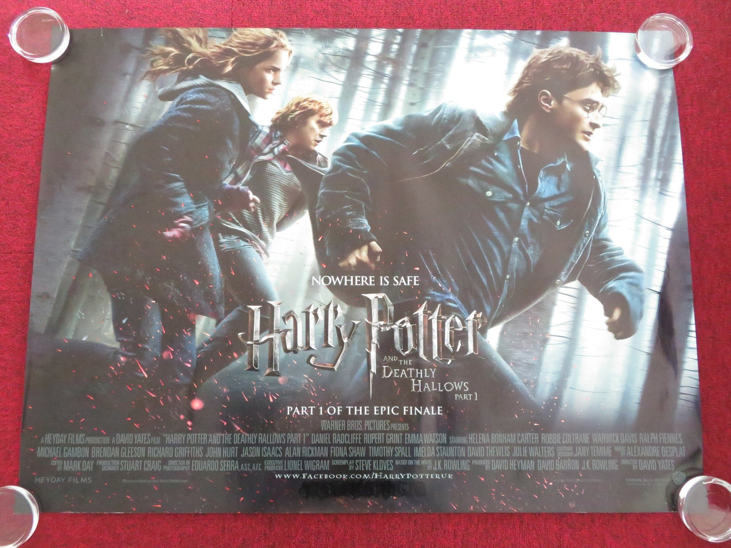 HARRY POTTER AND THE DEATHLY HALLOWS: PART 1 UK QUAD ROLLED POSTER 2010 Movie posters