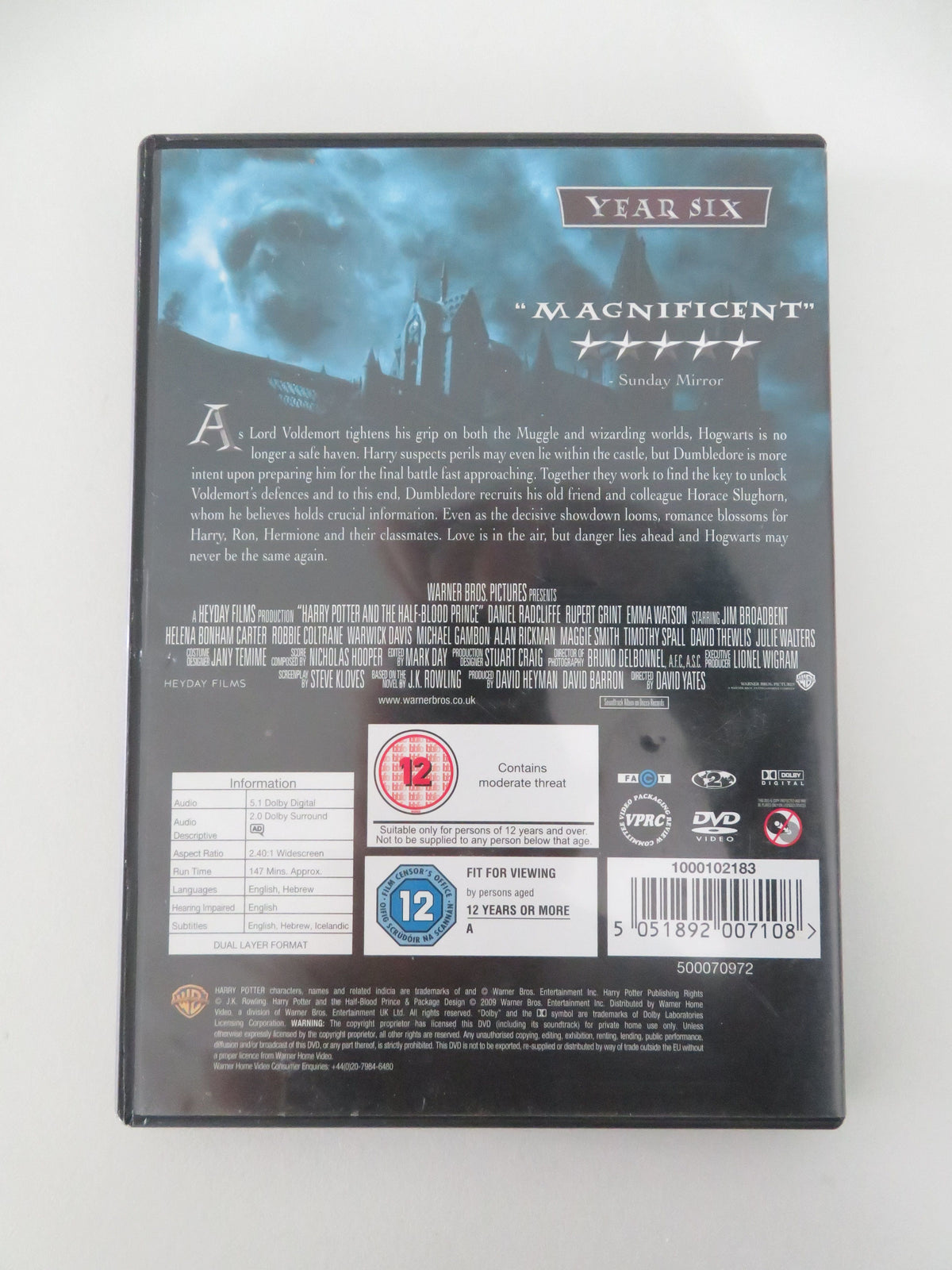 Harry Potter and the Half-Blood Prince (DVD) Daniel Radcliffe 2009 Region 2 Movie posters