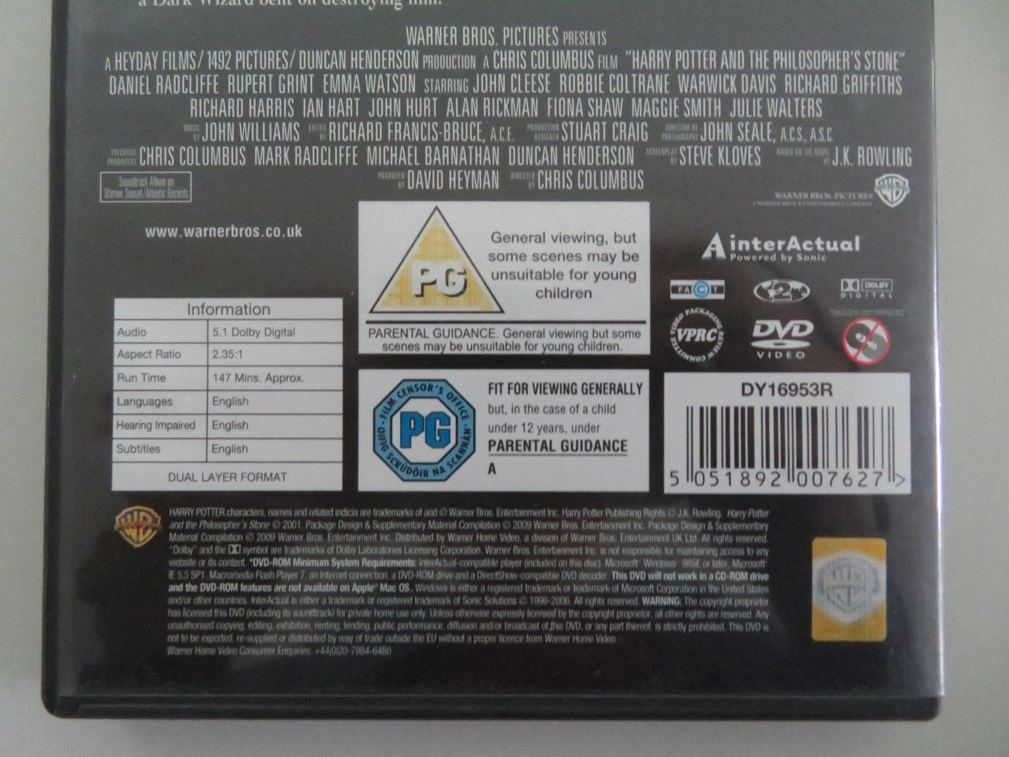 HARRY POTTER AND THE PHILOSOPHER'S STONE (DVD) DANIEL RADCLIFFE 2001 REGION 2 Movie posters