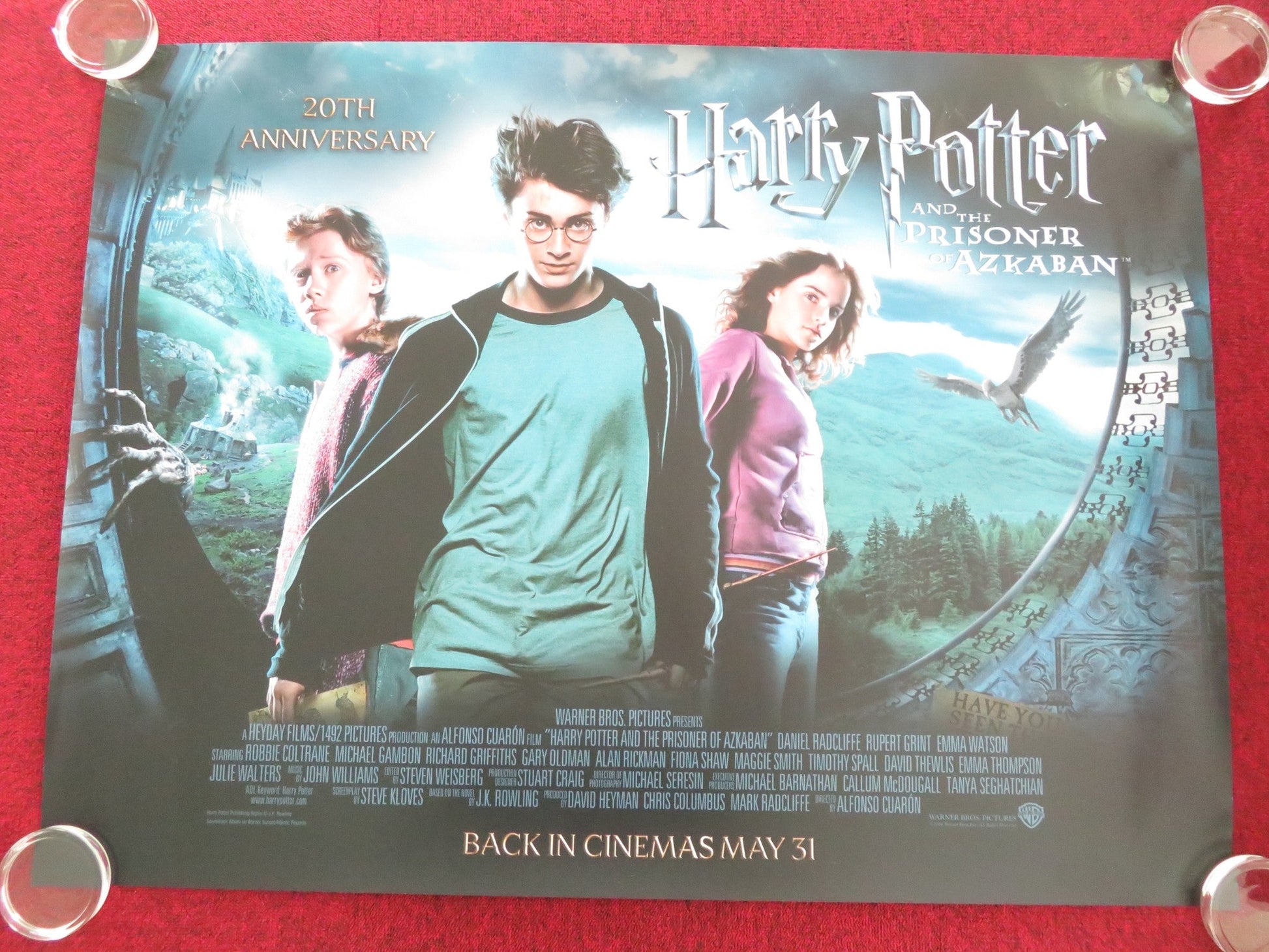 HARRY POTTER AND THE PRISONER OF AZKABAN - 20TH ANN... UK QUAD ROLLED POSTER 2024 Movie posters