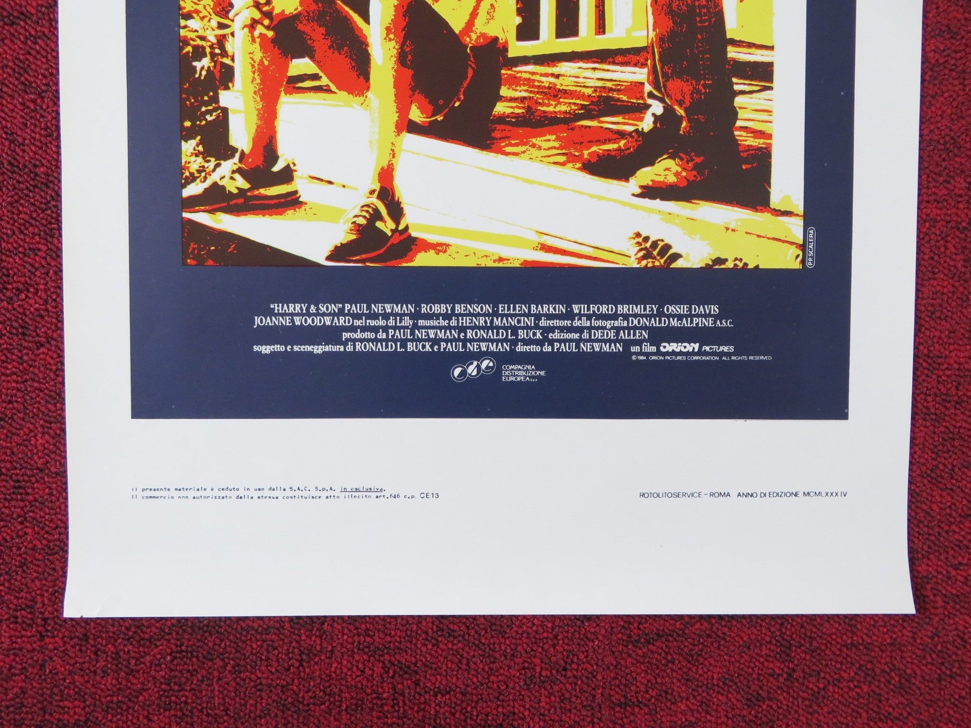 HARRY & SON ITALIAN LOCANDINA POSTER PAUL NEWMAN ROBBY BENSON 1984 Rendezvous Cinema Movie posters