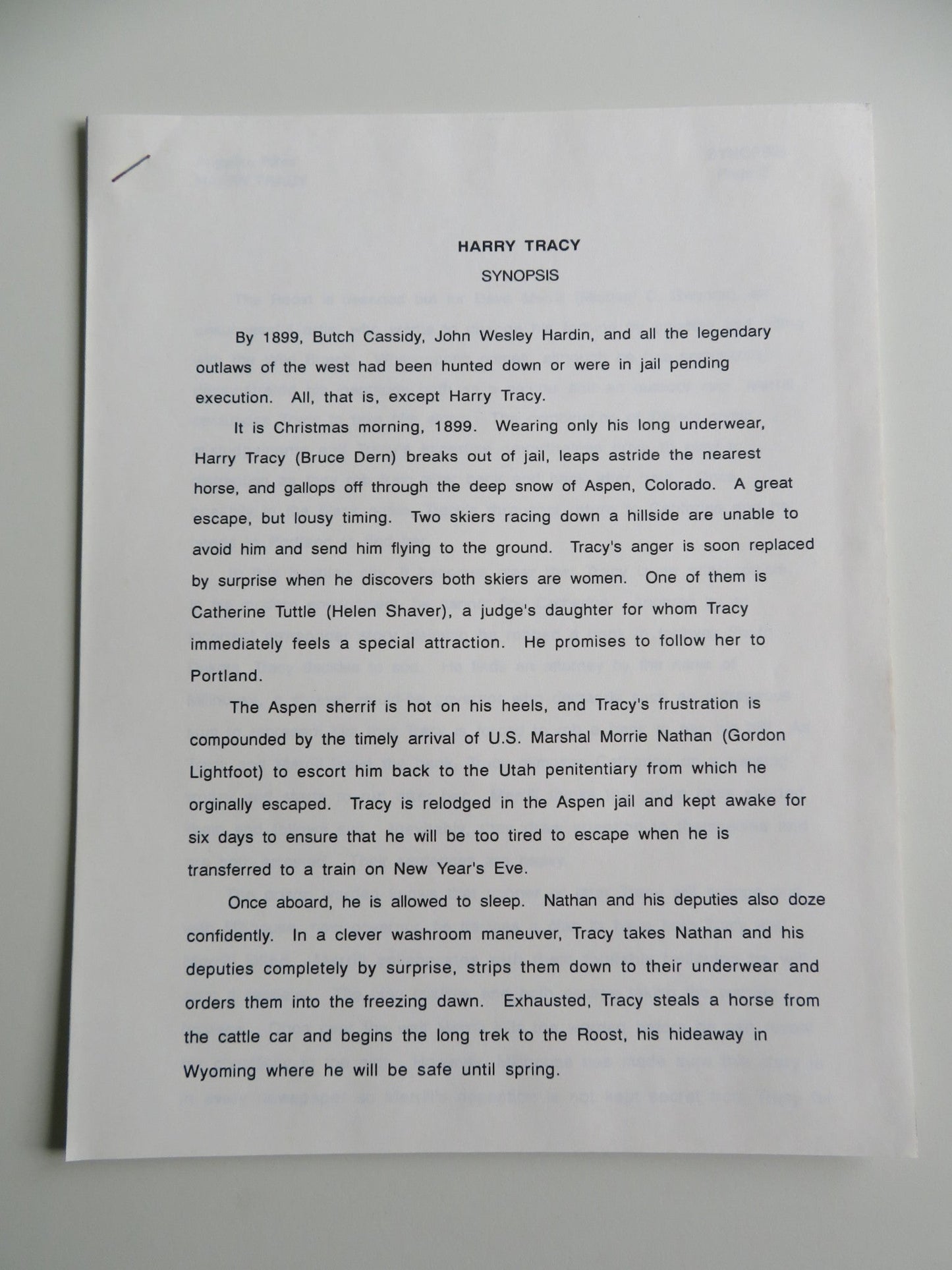 HARRY TRACY: THE LAST OF A WILD BUNCH PRESS KIT 1982 BRUCE DERN HELEN SHAVER Movie posters