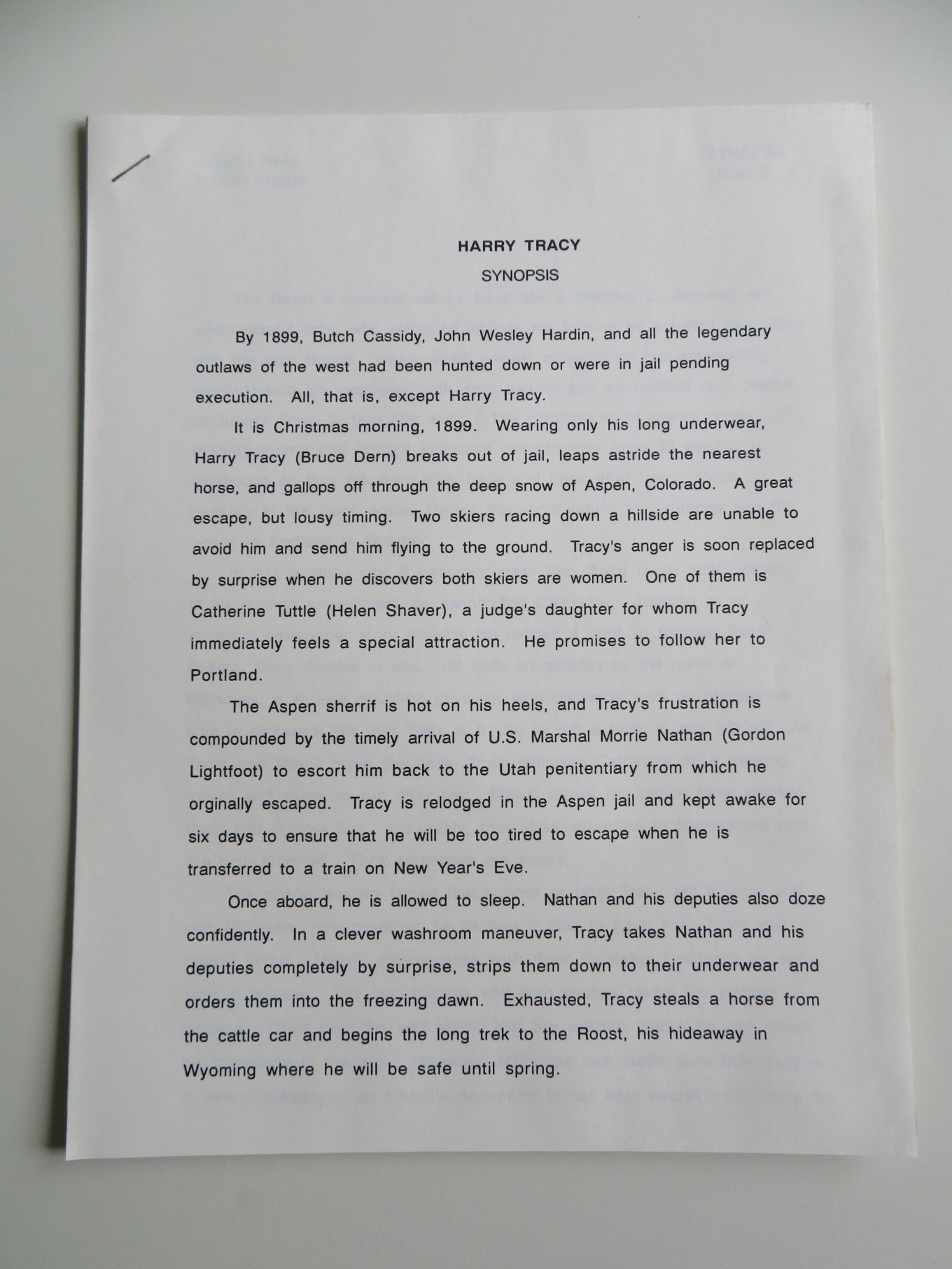 HARRY TRACY: THE LAST OF A WILD BUNCH PRESS KIT 1982 BRUCE DERN HELEN SHAVER Movie posters