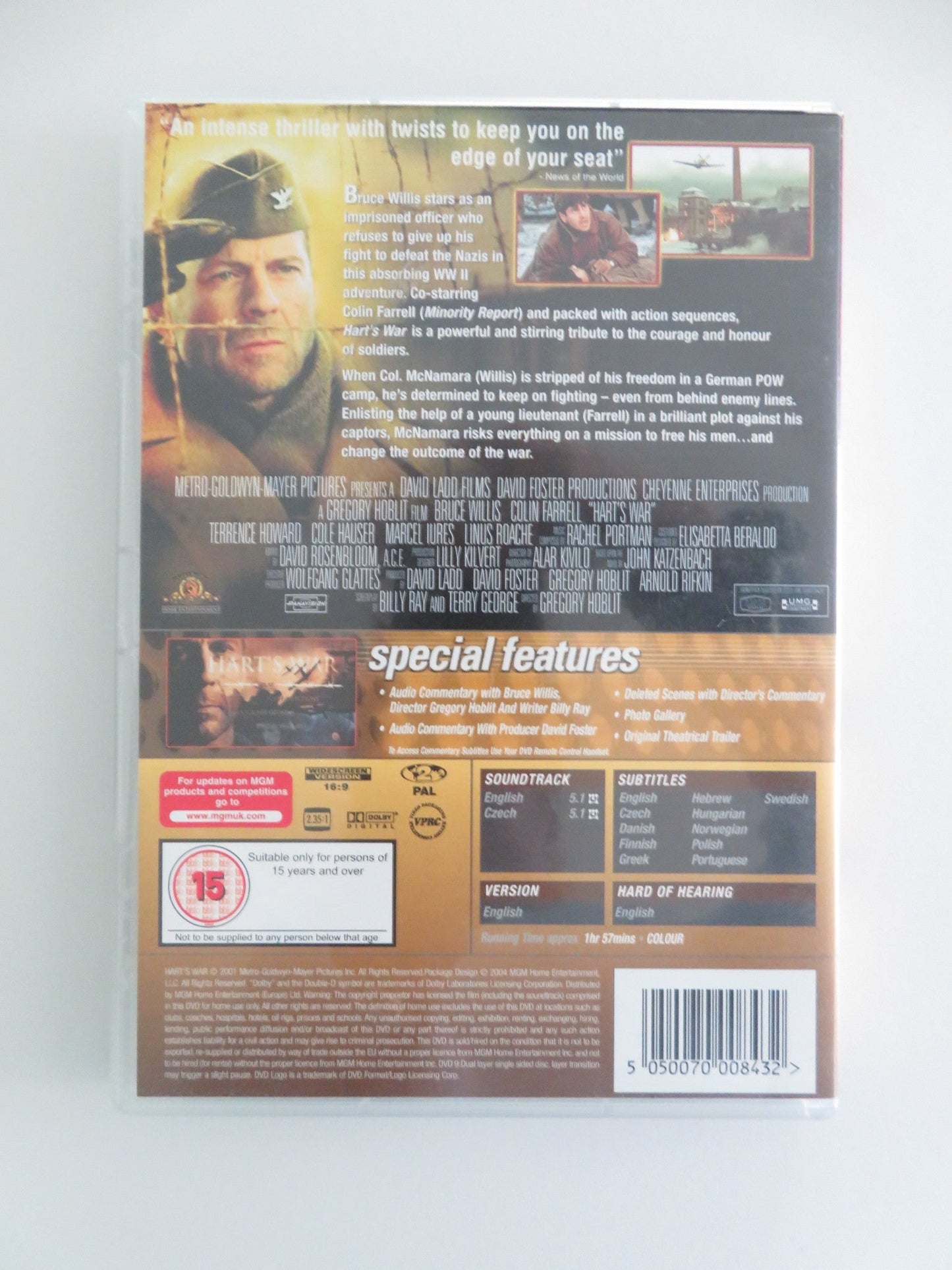 HART'S WAR (DVD) BRUCE WILLIS COLIN FARRELL 2002 REGION 2 Movie posters