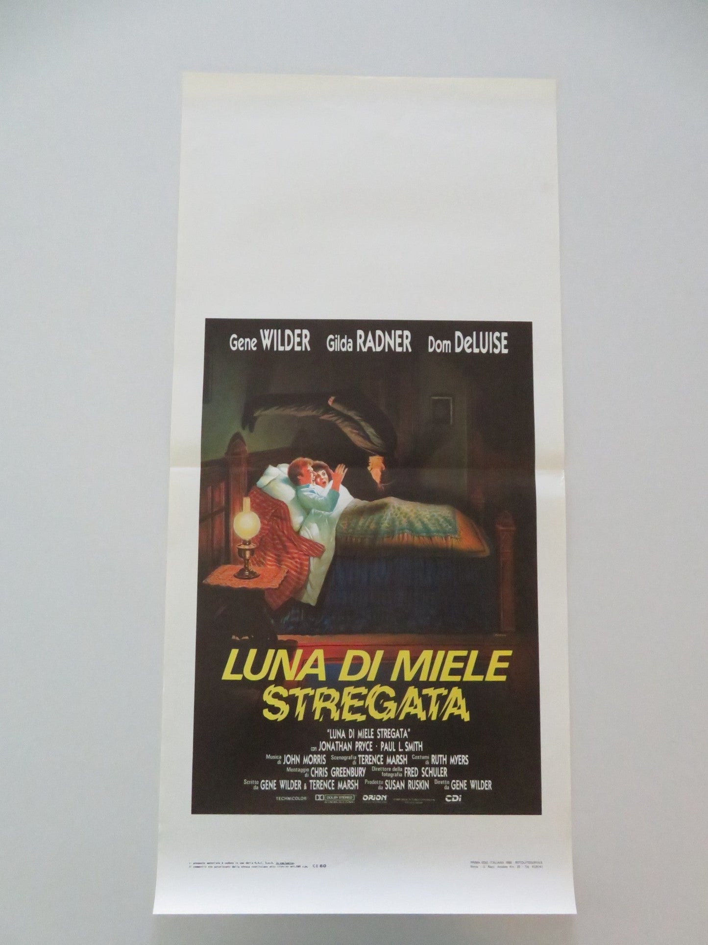 HAUNTED HONEYMOON ITALIAN LOCANDINA POSTER GENE WILDER GILDER RADNER 1986 Movie posters