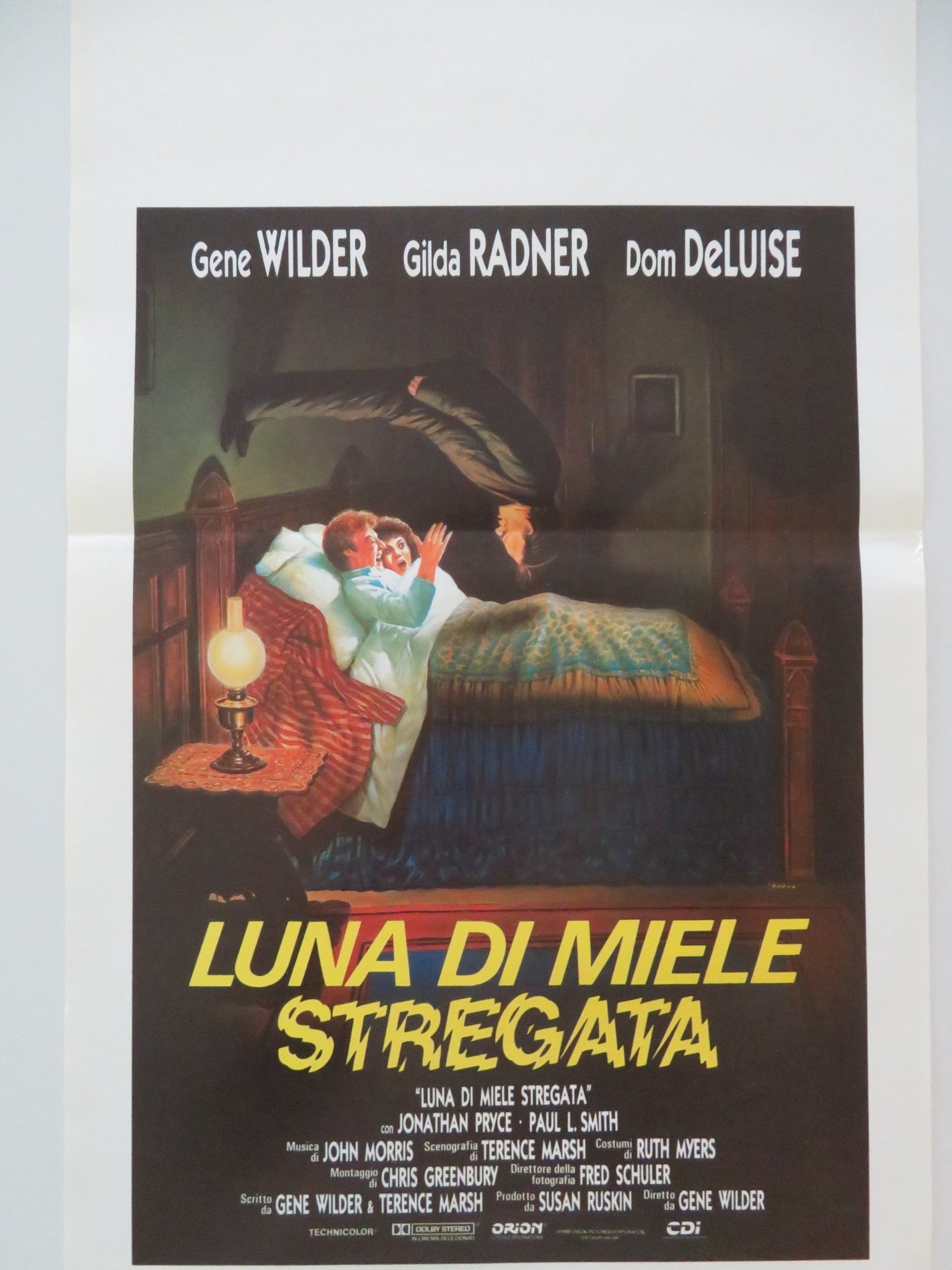 HAUNTED HONEYMOON ITALIAN LOCANDINA POSTER GENE WILDER GILDER RADNER 1986 Movie posters