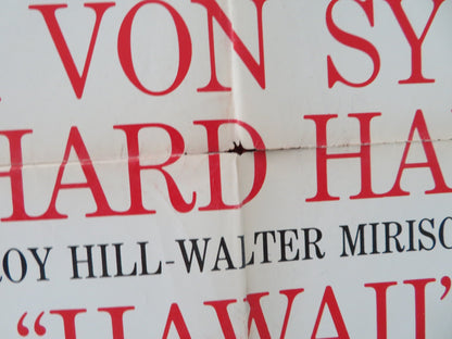 HAWAII FOLDED US ONE SHEET POSTER JULIE ANDREWS RICHARD HARRIS 1966 Movie posters