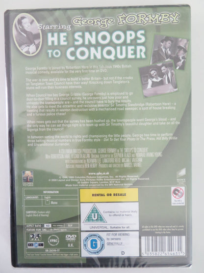 HE SNOOPS TO CONQUER (DVD) GEORGE FORMBY ROBERTSON HARE 1945 REGION 2 Movie posters