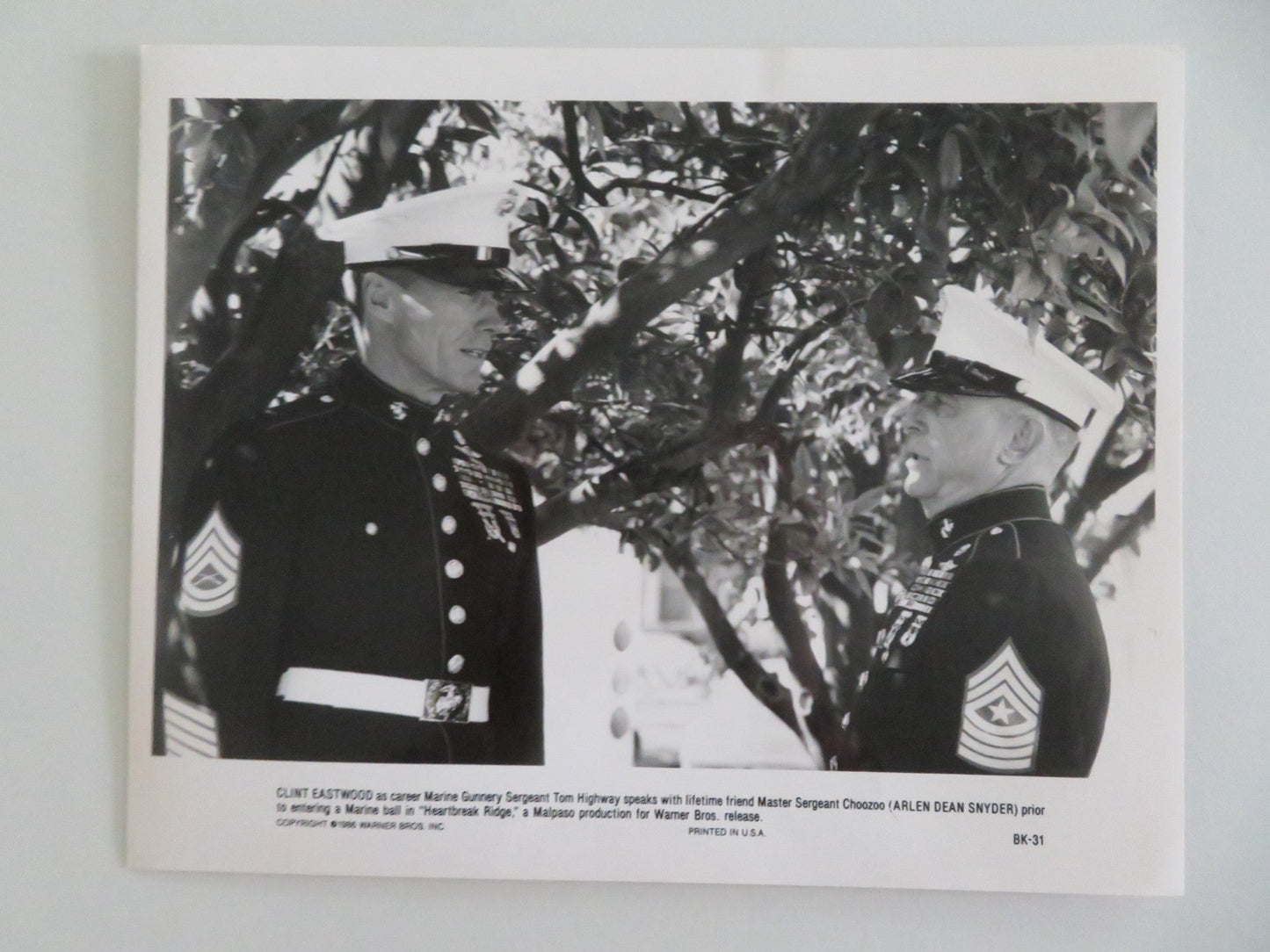 HEARTBREAK RIDGE MOVIE STILL PHOTO LOT OF 8 CLINT EASTWOOD MARSHA MASON 1986 Movie posters