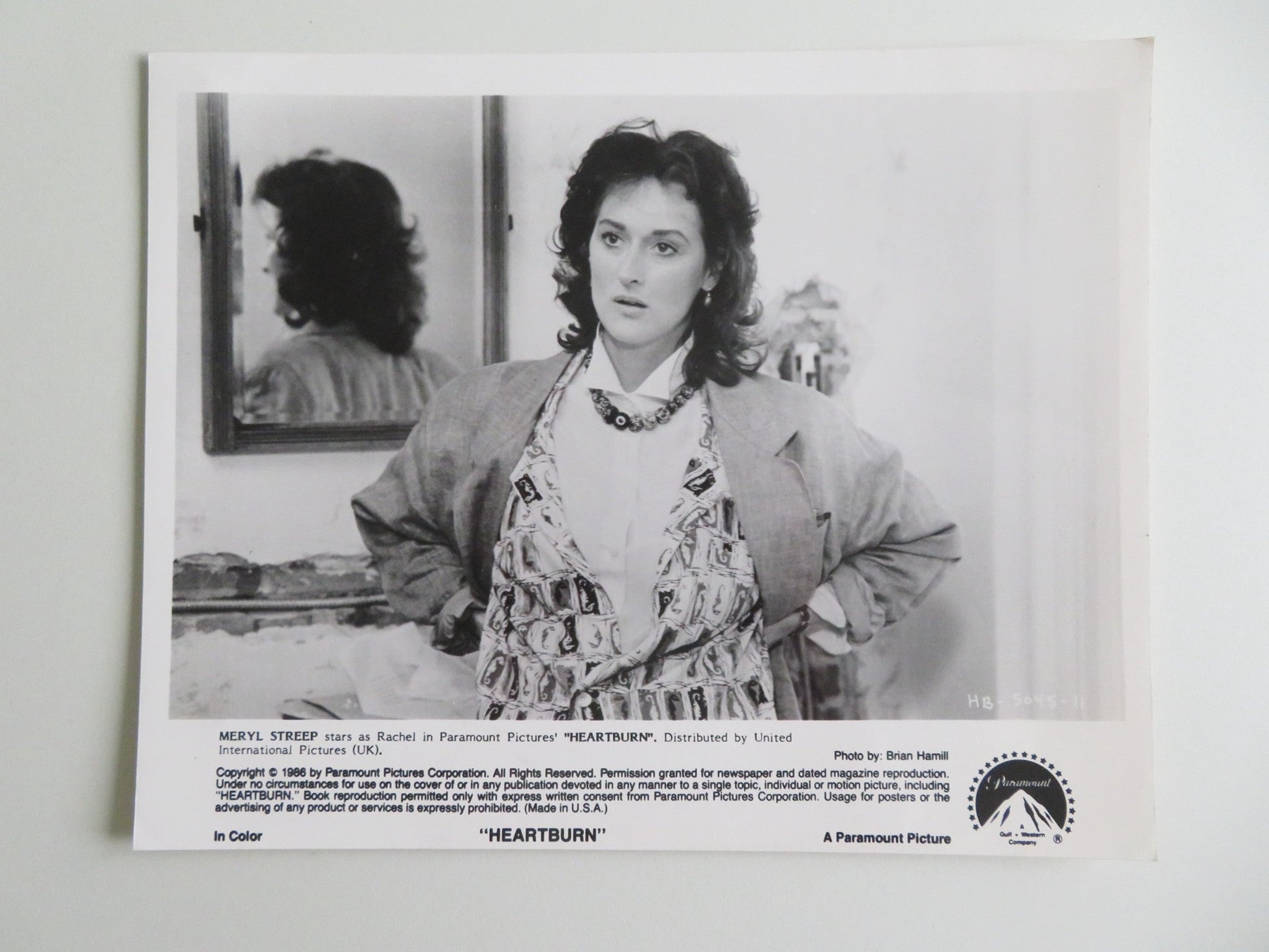 HEARTBURN MOVIE STILL PHOTO LOT OF 4 MERYL STREEP JACK NICHOLSON 1986 Movie posters