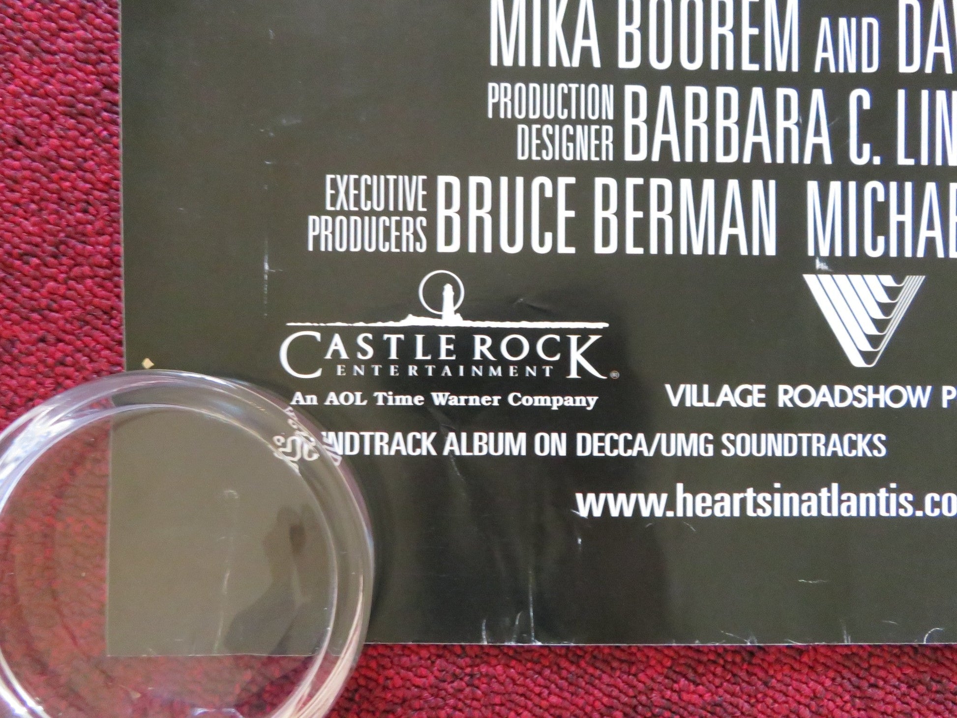 HEARTS IN ATLANTIS UK QUAD ROLLED POSTER ANTHONY HOPKINS ANTON YELCHIN 2001 Rendezvous Cinema Movie posters