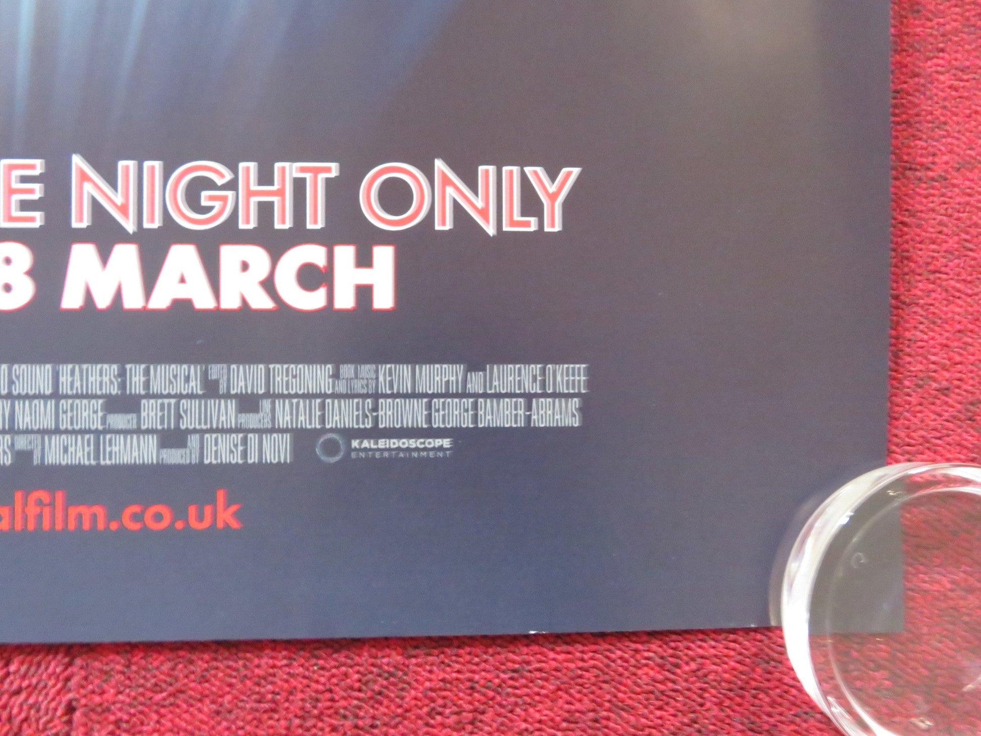 HEATHERS: THE MUSICAL UK QUAD ROLLED POSTER MHAIRI ANGUS ANDY BRADY 2022 Rendezvous Cinema Movie posters