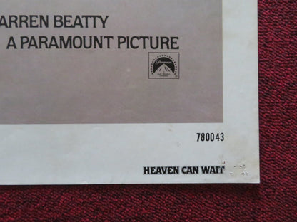 HEAVEN CAN WAIT FOLDED US ONE SHEET POSTER WARREN BEATTY JULIE CHRISTIE 1978 Movie posters