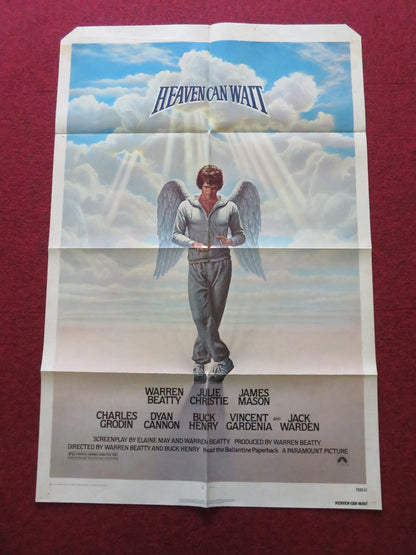 HEAVEN CAN WAIT FOLDED US ONE SHEET POSTER WARREN BEATTY JULIE CHRISTIE 1978 Movie posters