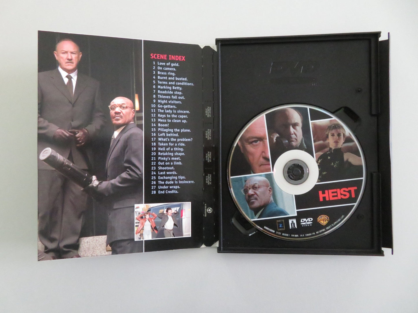 Heist (DVD) Gene Hackman Danny DeVito 2001 Region 1 Movie posters