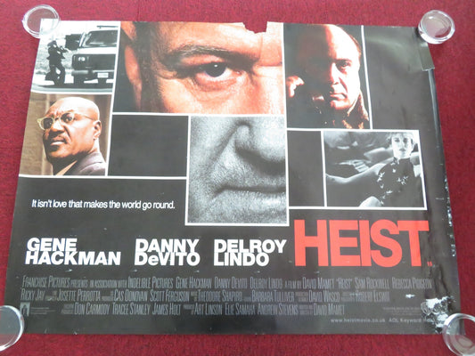 HEIST UK QUAD ROLLED POSTER GENE HACKMAN DANNY DEVITO 2001 Movie posters