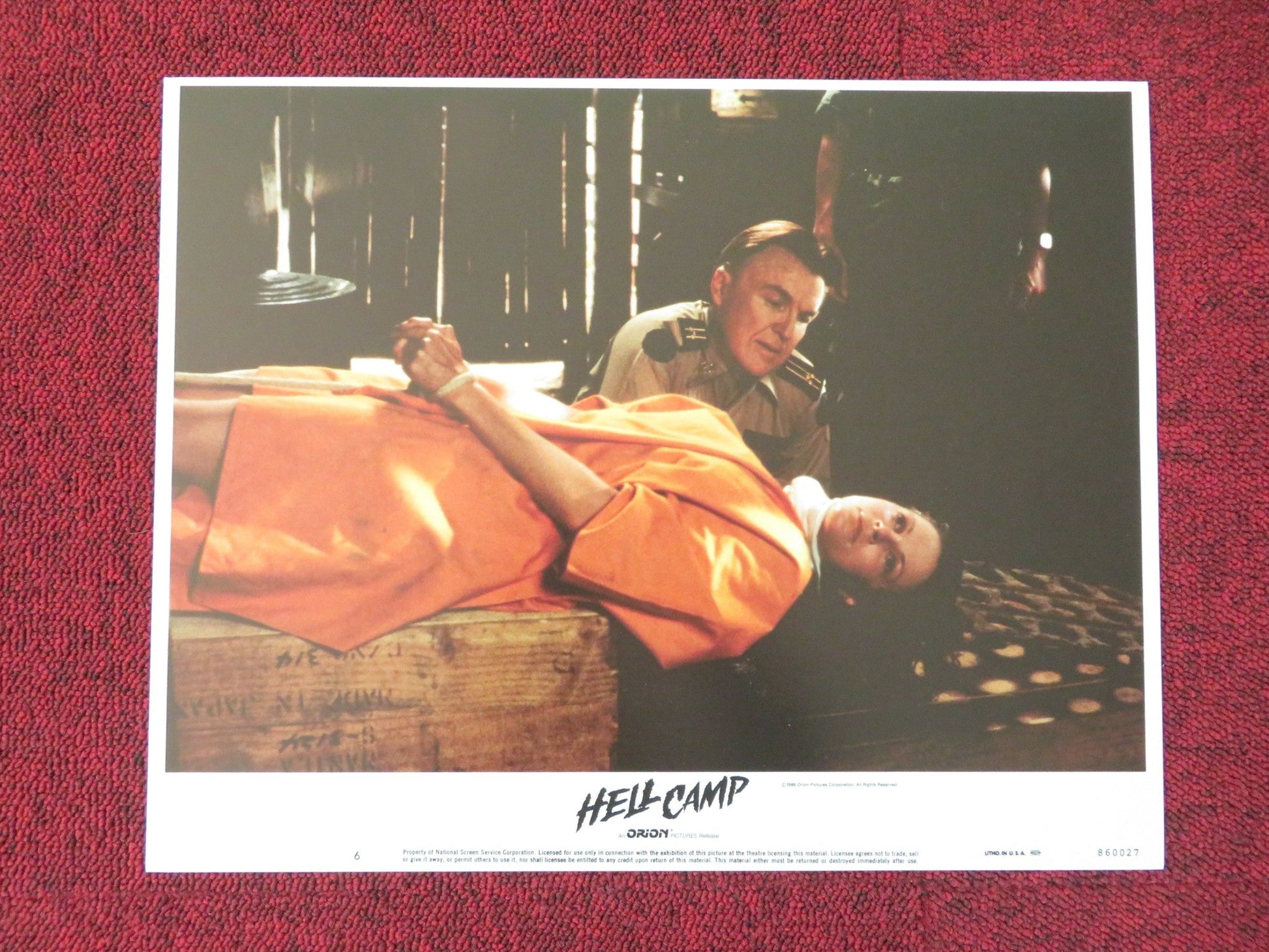 HELL CAMP US LOBBY CARD FULL SET TOM SKERRITT LISA EICHHORN 1986 Movie posters