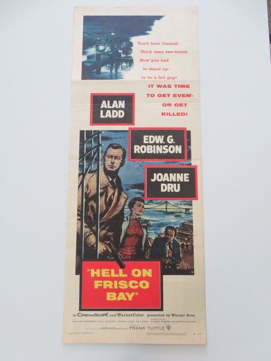 Hell on Frisco Bay US Insert Poster Alan Ladd Edward G. Robinson 1956 Movie posters