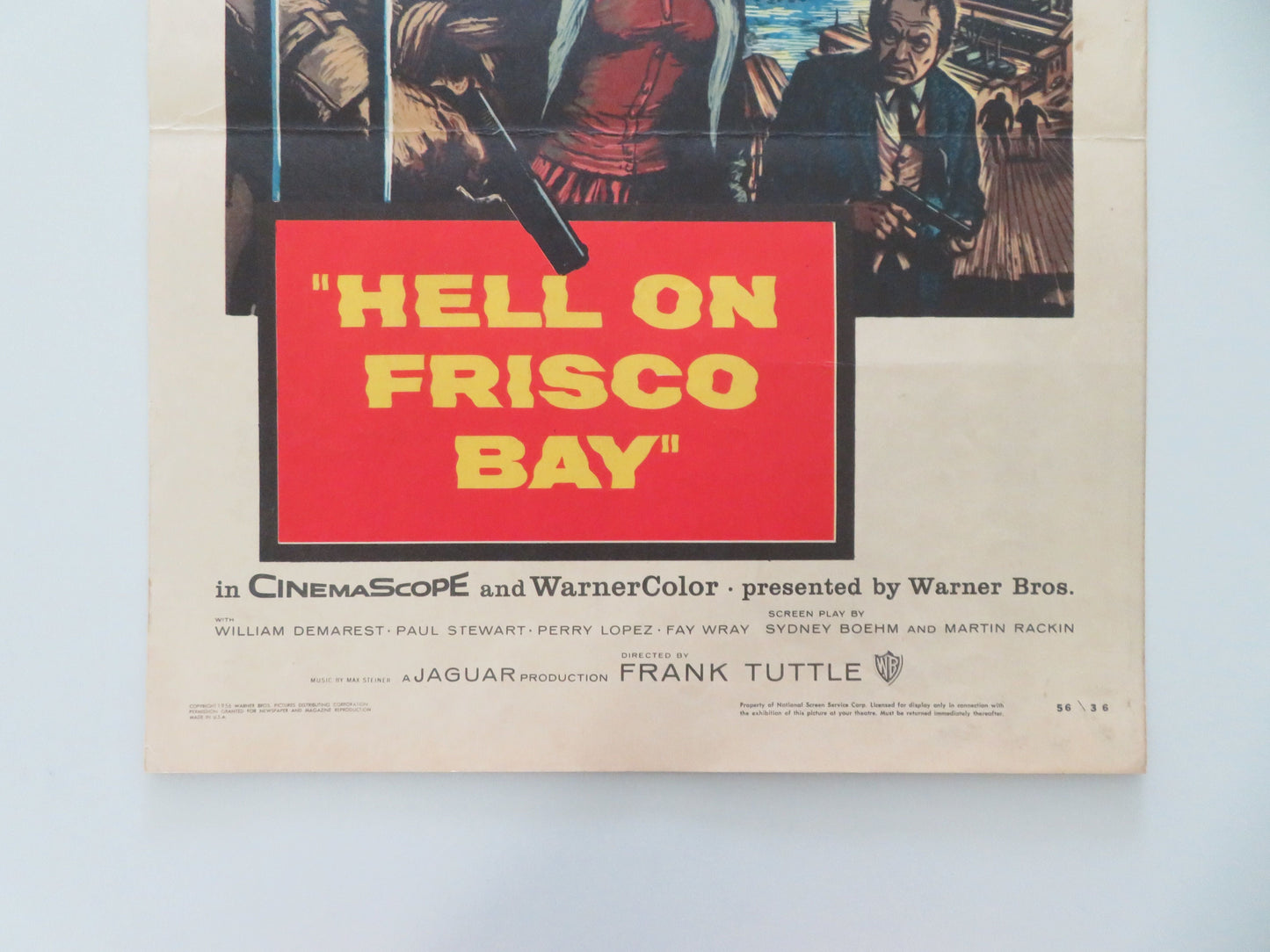Hell on Frisco Bay US Insert Poster Alan Ladd Edward G. Robinson 1956 Movie posters