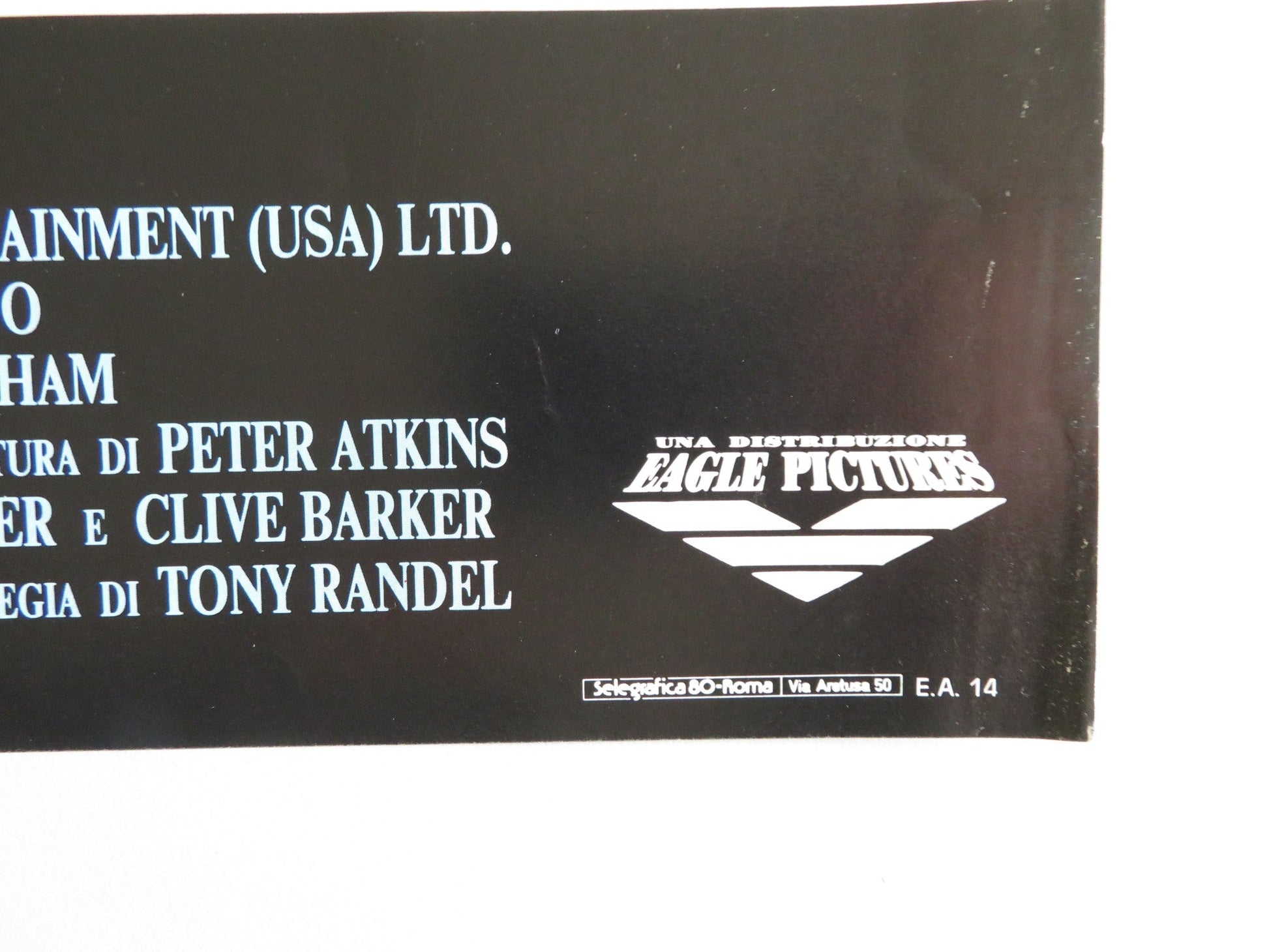 HELLBOUND: HELLRAISER II - A ITALIAN FOTOBUSTA POSTER HIGGINS BRADLEY 1988 Rendezvous Cinema Movie posters