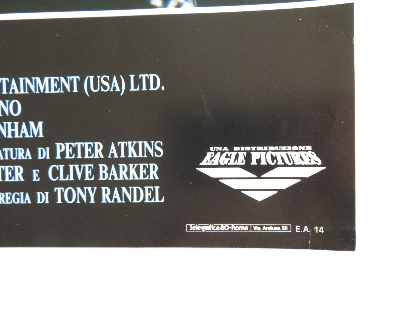 HELLBOUND: HELLRAISER II - B ITALIAN FOTOBUSTA POSTER HIGGINS BRADLEY 1988 Rendezvous Cinema Movie posters